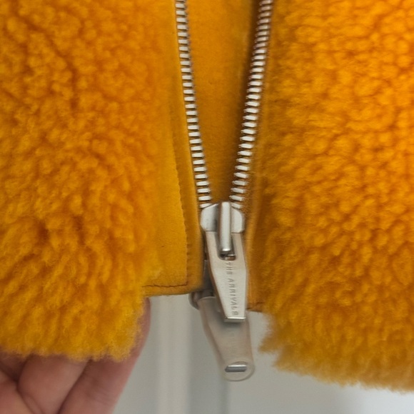 The Arrivals Orange Shearling Jacket - Picture 4 of 6